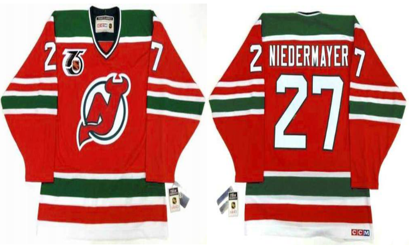 2019 Men New Jersey Devils #27 Niedermayer red CCM NHL jerseys